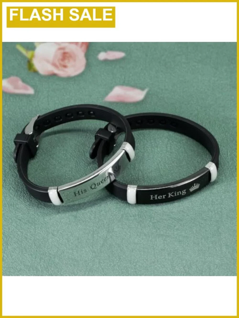 Couple Crown Bracelets Set Luminous King Queen Adjustable Silicone